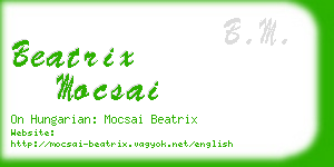 beatrix mocsai business card